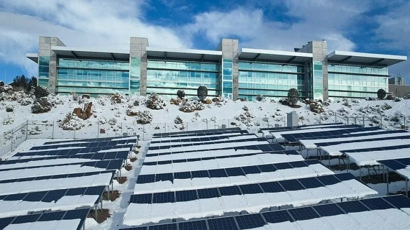 Energia solar em alta mesmo em meio à neve