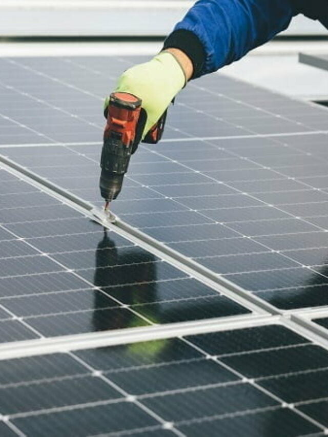 Instalacao de painel de energia solar