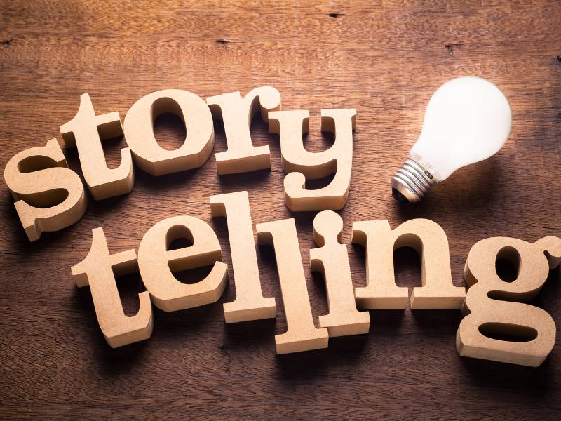A estratégia de contar histórias, o Storytelling. É umas das ferramentas mais persuasivas atualmente