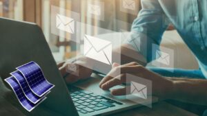 Abordagem de vendas de energia solar por E-mail.
