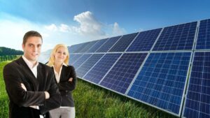 Linguagem corporal e tom de voz na abordagem de vendas de energia solar.