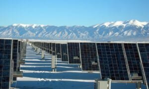 painéis solares em regiões com neve