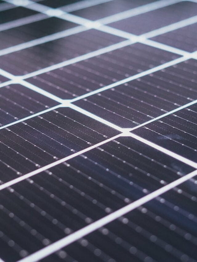 painéis solares de perto