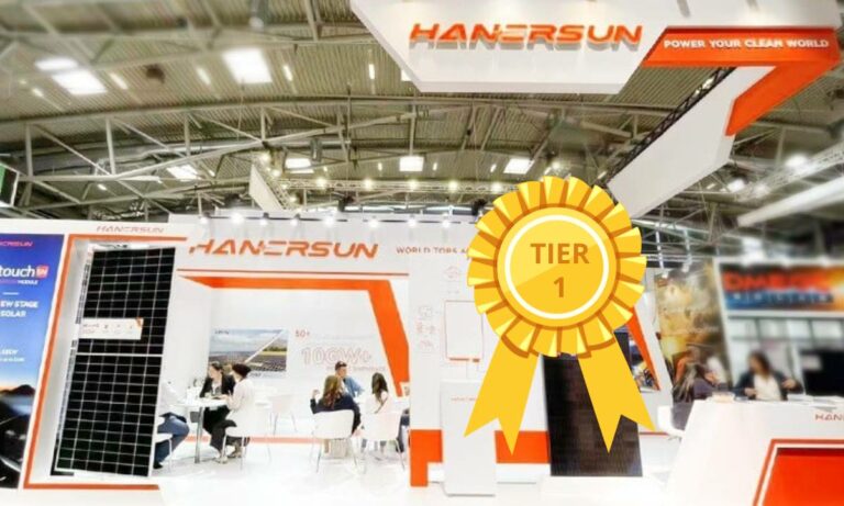 Hanersun é classificada como Tier 1 pela BNEF!